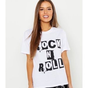 Rock N Roll White Short Sleeve T-shirt